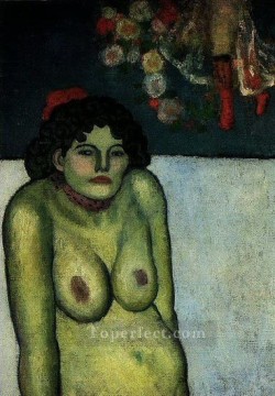 Seated Nude Woman 1899 Pablo Picasso Oil Paintings